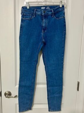 Old Navy Women's Rockstar Super Skinny High Rise Blue Jeans